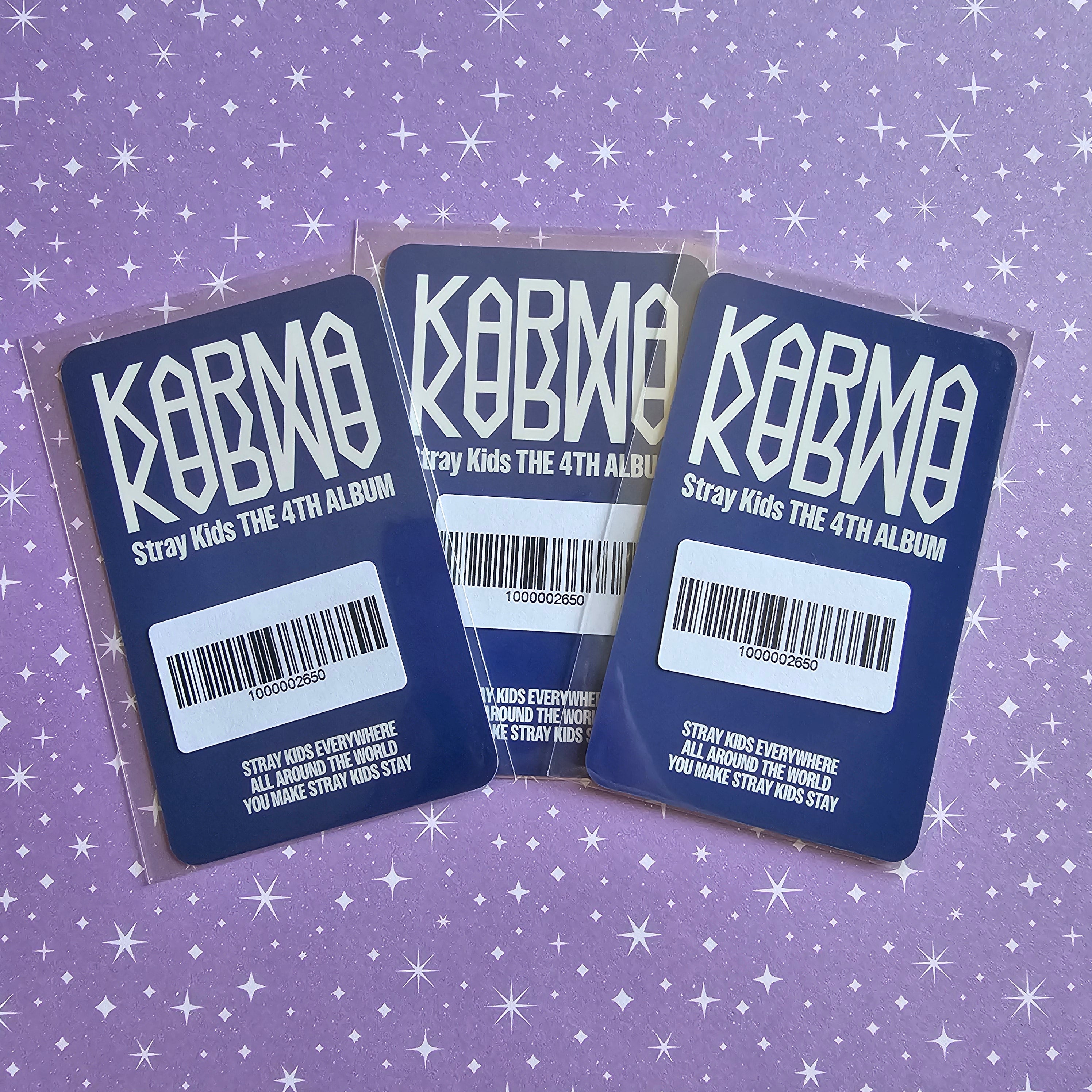 ✨ Photocard Stray Kids – KARMA Album KTOWN4U / Aladin POB (Officielle) ✨