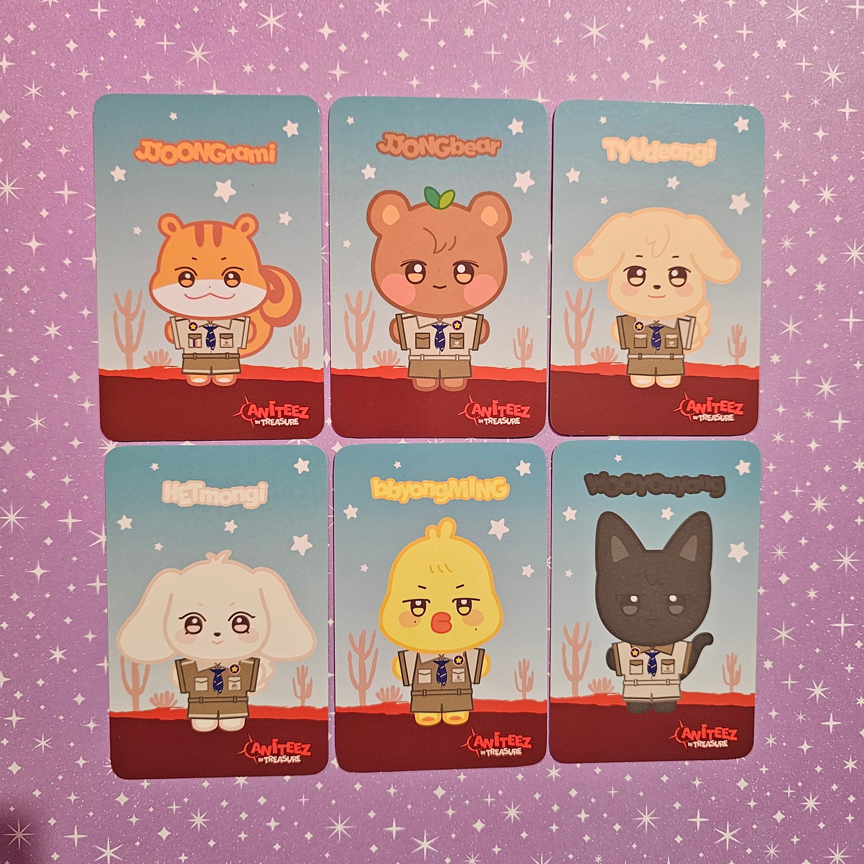 ✨ Photocard ATEEZ – ANITEEZ IN TREASURE Character Ver. (Officielle) ✨