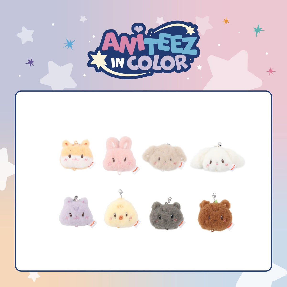 🌈ANITEEZ IN COLOR – Linkable Face Keyring | ATEEZ 🌈
