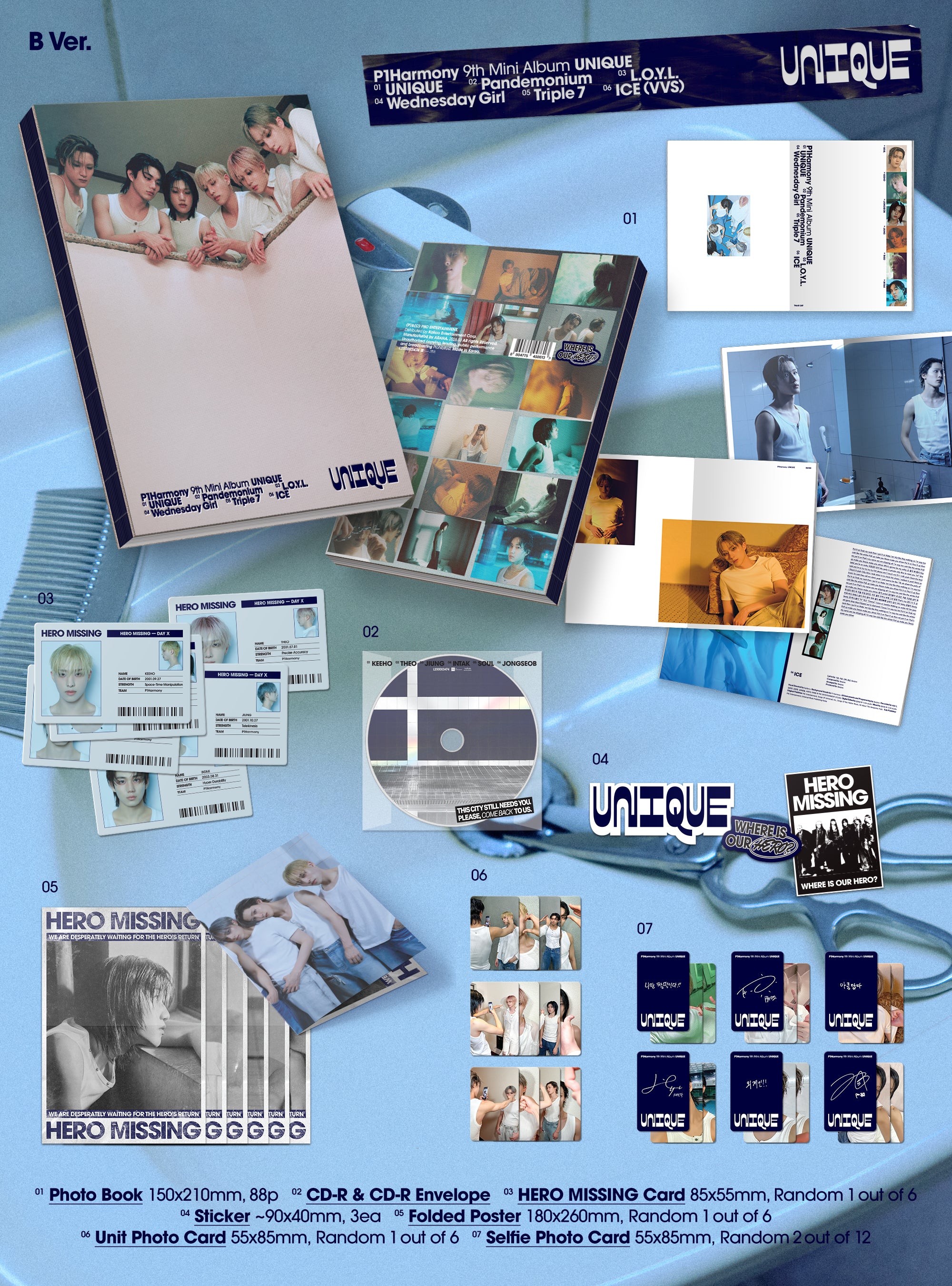 P1Harmony - UNIQUE - Mini Album Vol.9