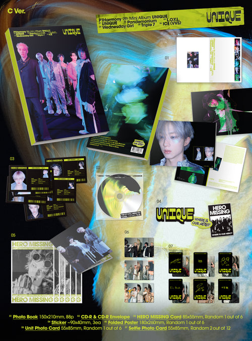 P1Harmony - UNIQUE - Mini Album Vol.9
