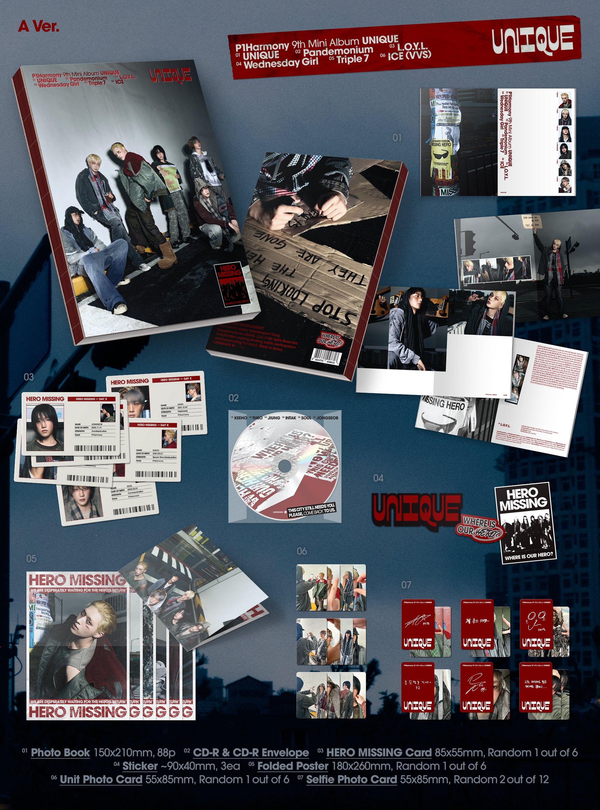 P1Harmony - UNIQUE - Mini Album Vol.9